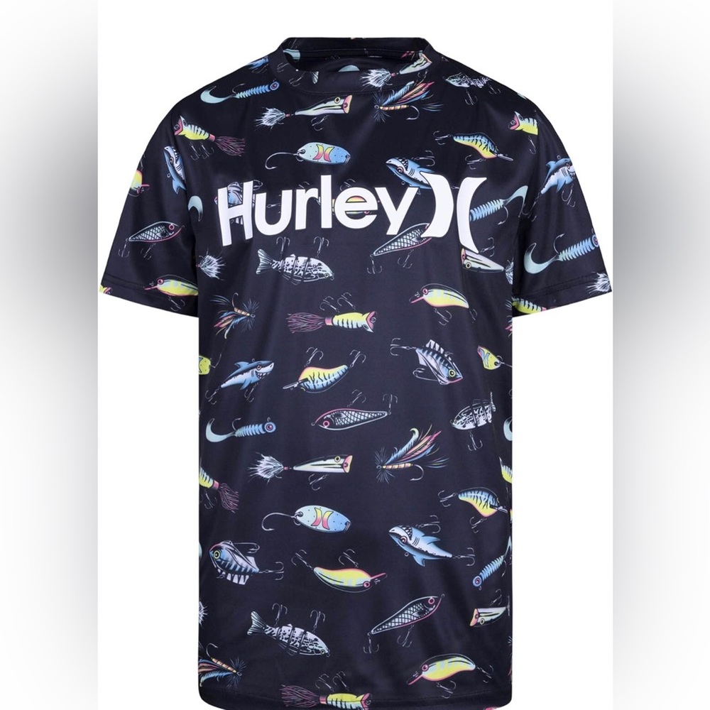 This Hurley Boys' Rash Guard Swim Shirt provides UPF 50+ protection